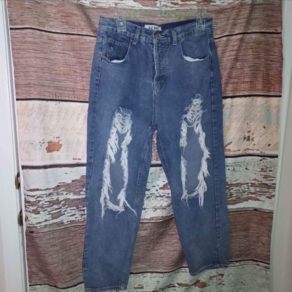 Women's button fly jeans